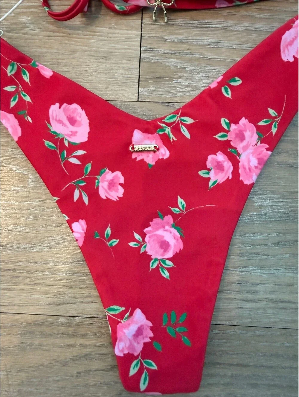 Altar'd State Red Floral Bikini Size XXS NWT